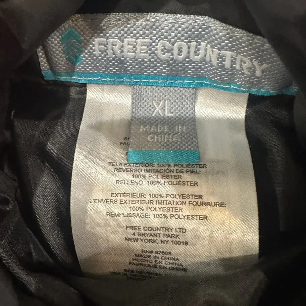 Coors Rodeo Black Puffer Vest XL Western Unique Tailgate Faux Fur Upcycled - Picture 5 of 7